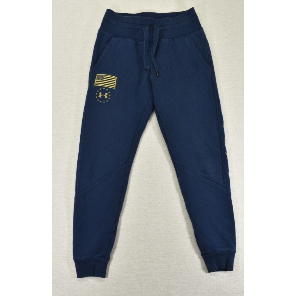 Under Armour Freedom Project Rock Respect Joggers Womens XS Navy Blue Sweatpants